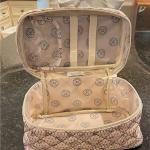 Floral Quilted Cosmetic Bag